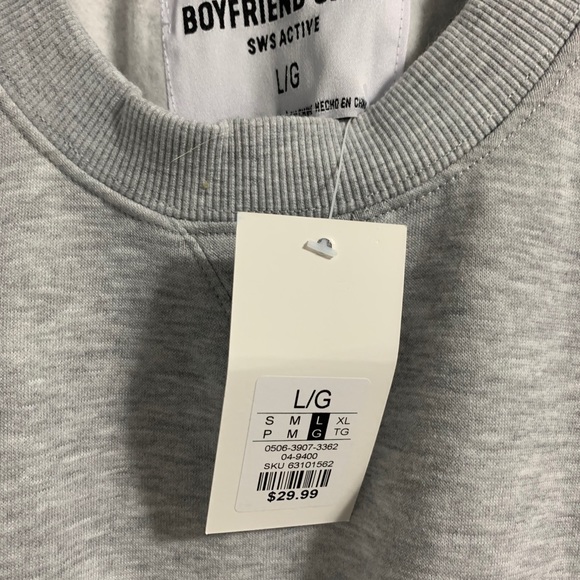 Grey fleece bf crew neck sweater - Picture 2 of 4